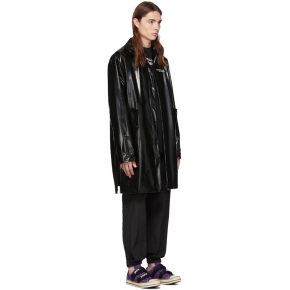 Palm Angels Black waterproof Raincoat 48 S - Picture 7 of 16